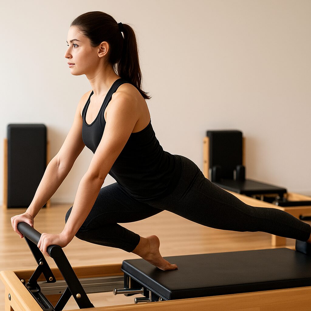 Esercizio dinamico sul Reformer per il metabolismo aerobico e la bonificazione delle gambe